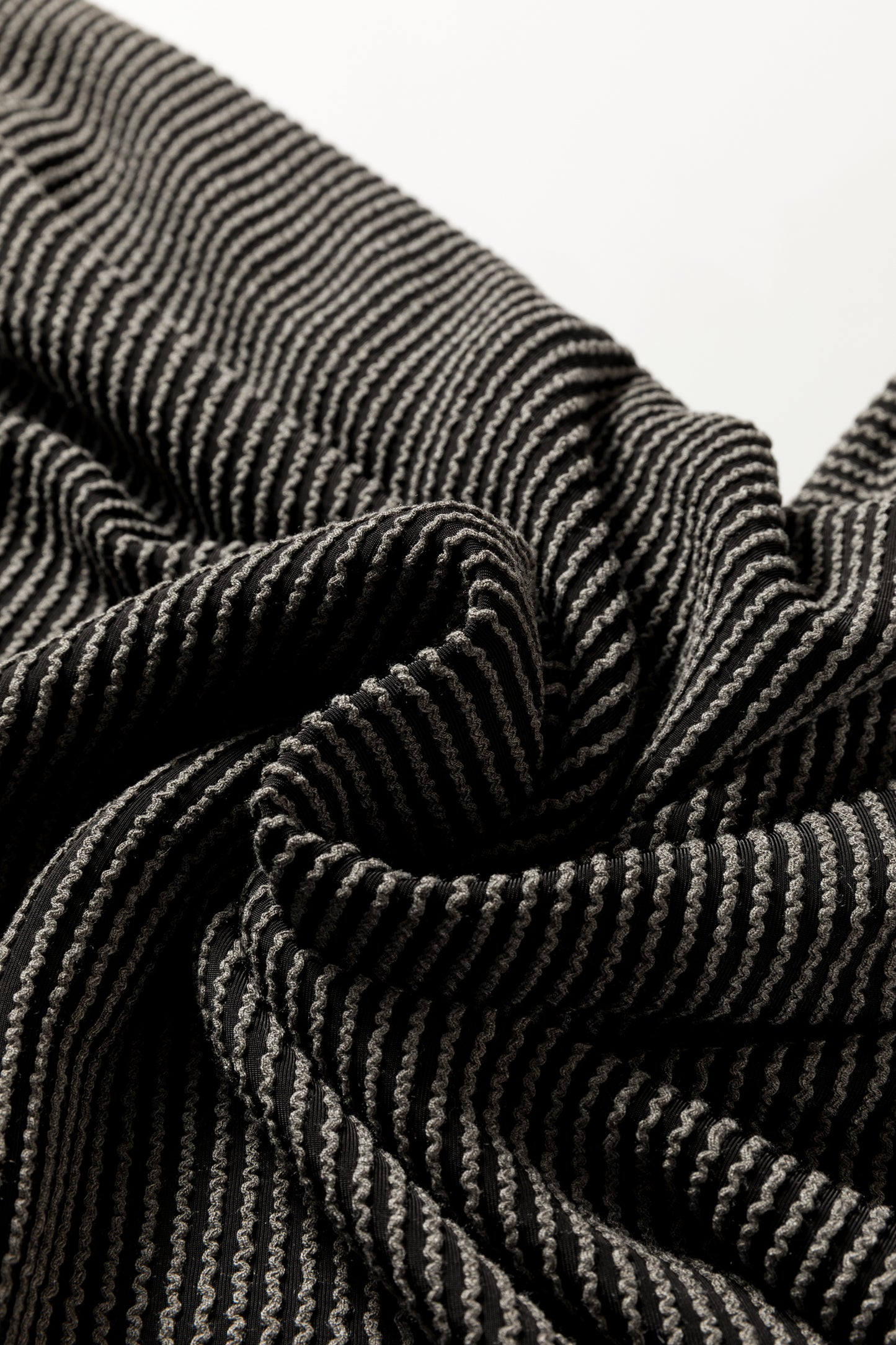Carbon Grey Twisted Ribbed Long Sleeve Top