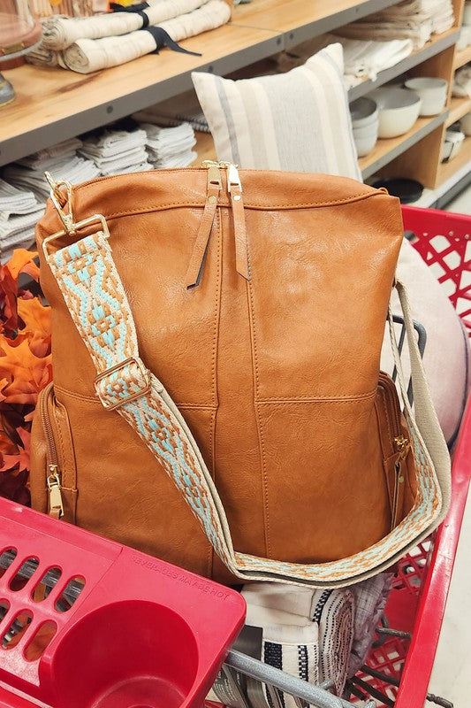 Beth- Convertible Vegan Leather Backpack 2 Straps