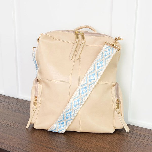 Beth- Convertible Vegan Leather Backpack 2 Straps