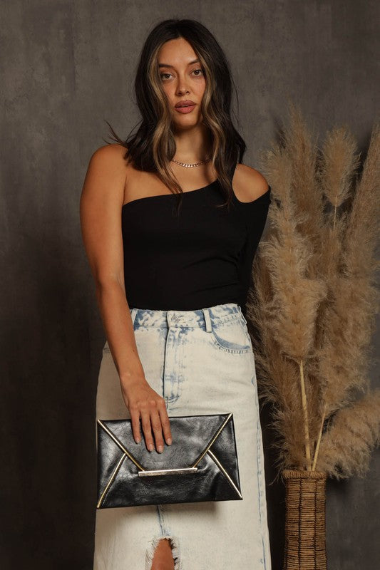 Black Cut Out LS Top