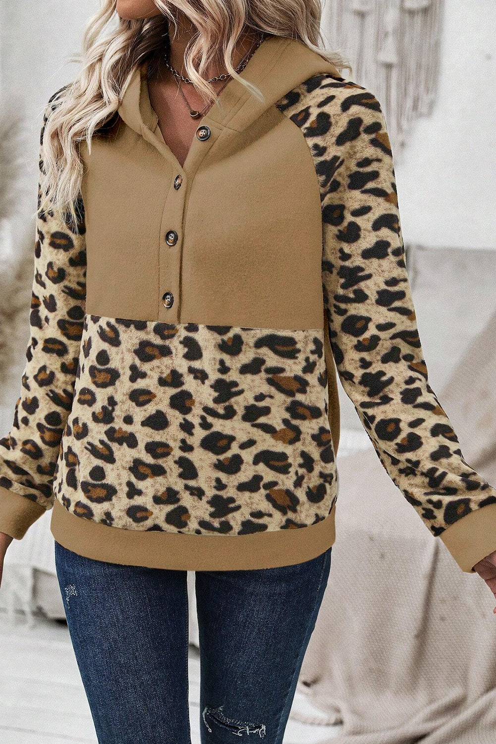 Holly Leopard Print Hoodie