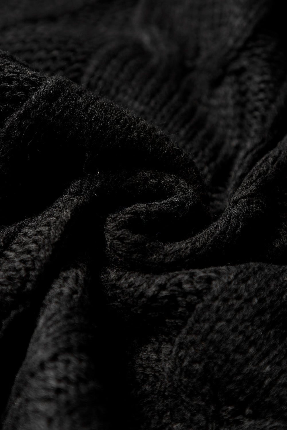 Bailey Black Cable Knit Colorblock Satin Bowknot