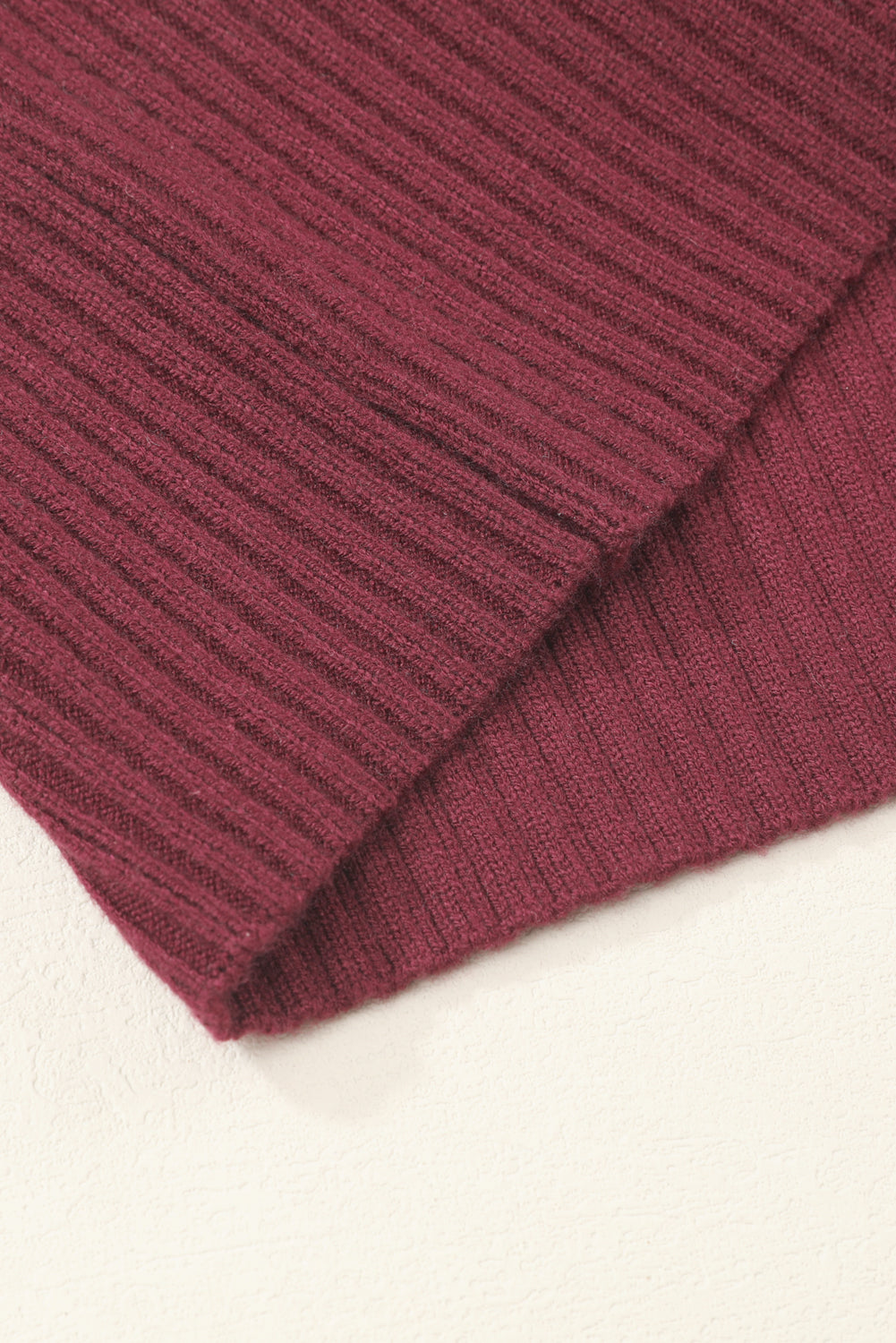 Patch Pocket Ribbed Knit Short Sleeve Sweater