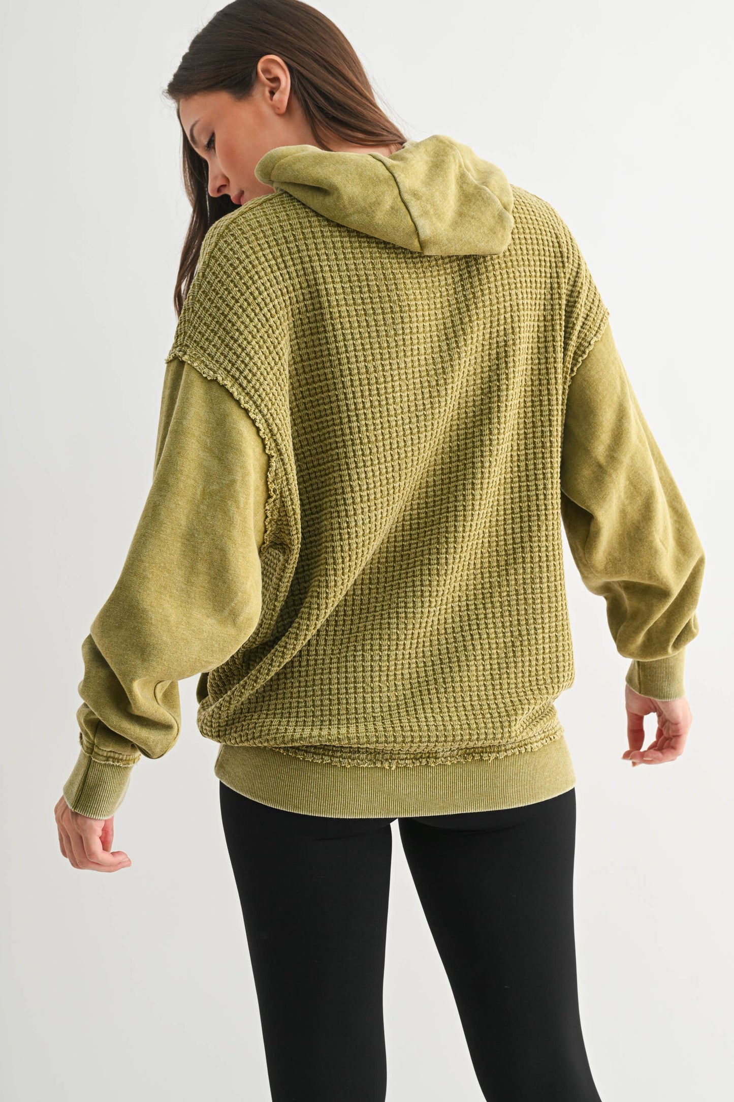 Danni-Waffle Knit Hoodie