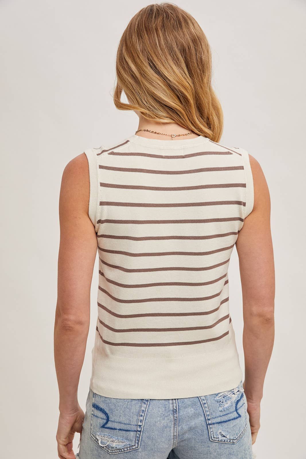 Jennifer-Striped Muscle Tank