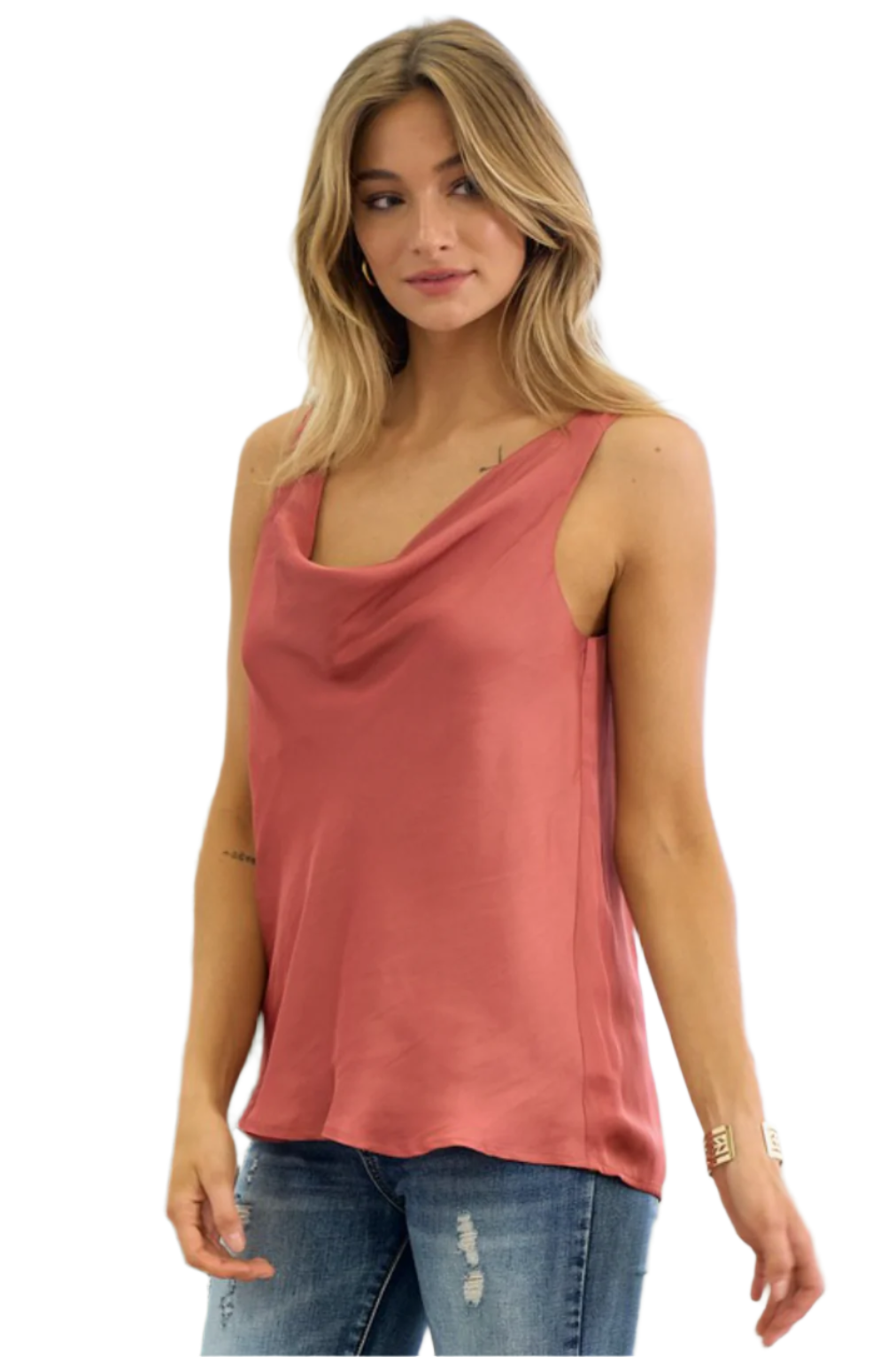Sarah-Cowl Knit Tank