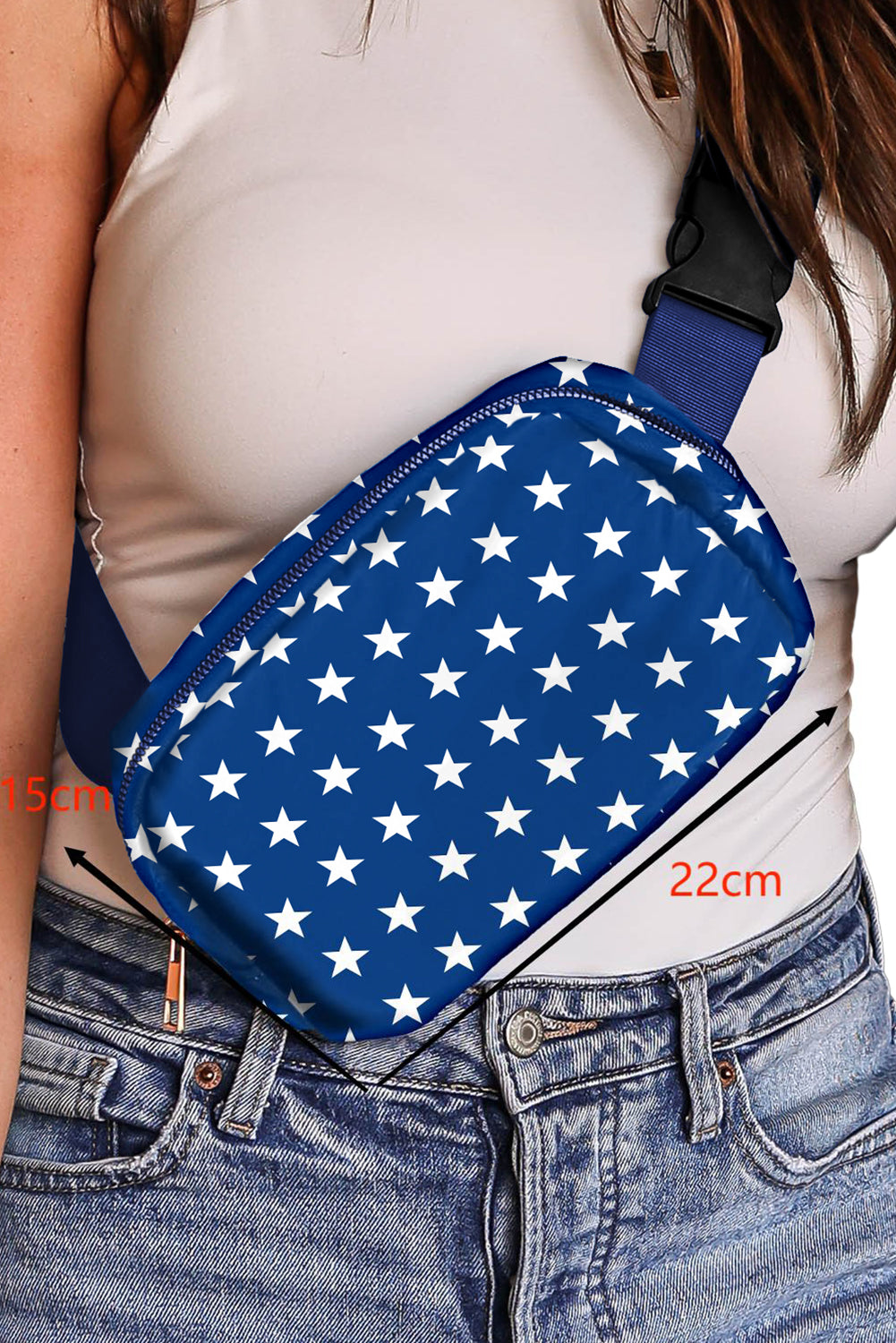 Flag Star Printed Crossbody Bag