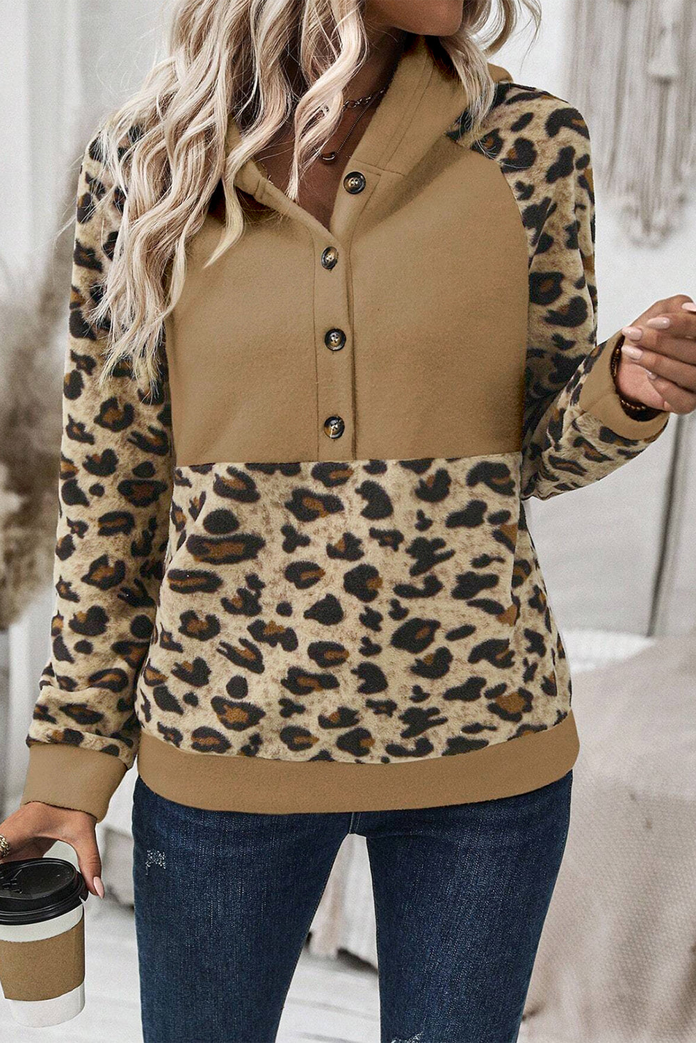 Holly Leopard Print Hoodie
