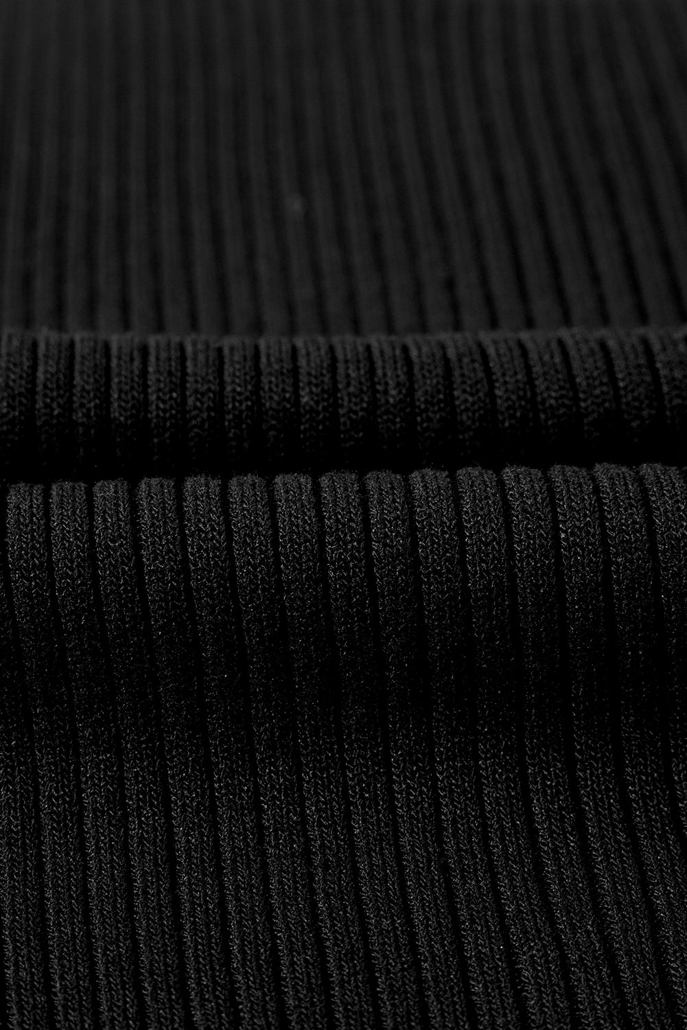 Candy-Black Colorblock Edge Ribbed Knit Tank