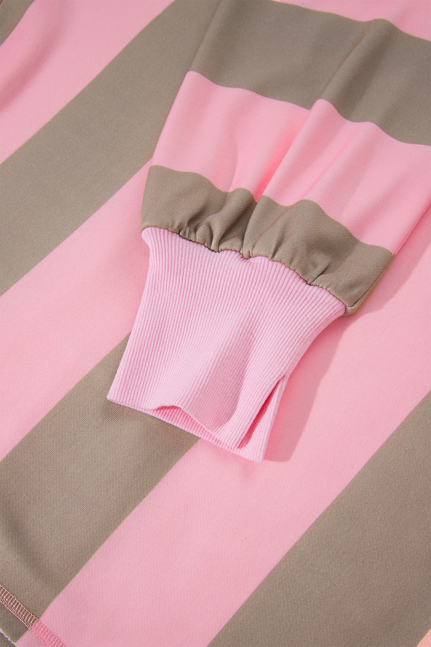 Pink Stripe Striped Colorblock Sweatshirt