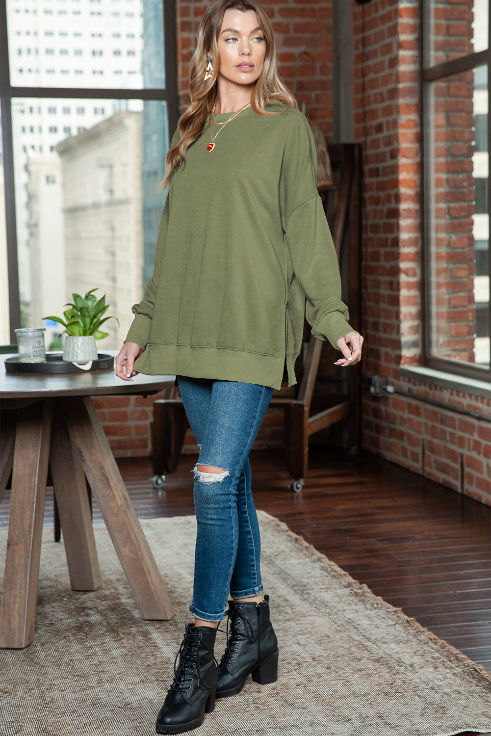 Washed Oversized Sweatshirt