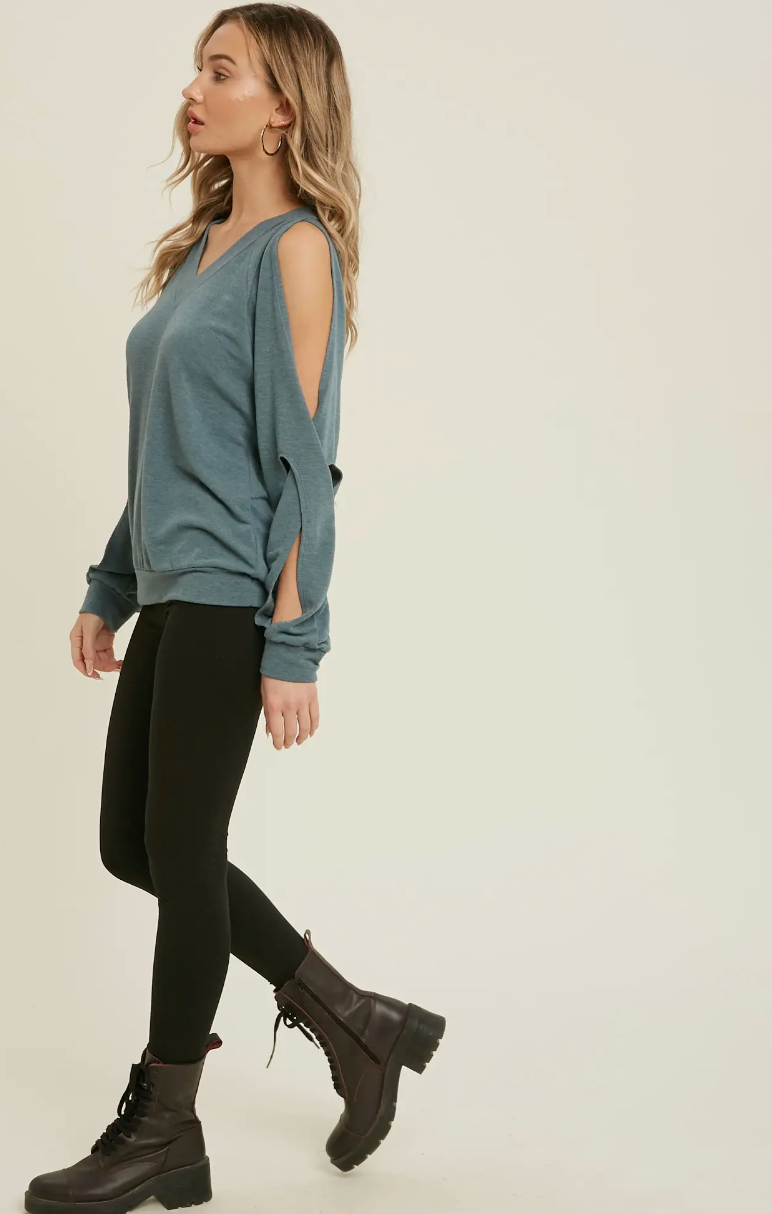 Twisted Cold Shoulder Top