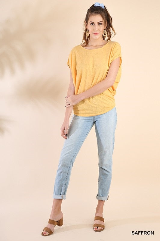 Saffron Dolman Short Sleeve