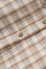 Load image into Gallery viewer, Orange Snap Button Sherpa Lined Hooded Flannel Jacket