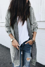 Load image into Gallery viewer, Yellow Knitted Open Front Casual Long Cardigan