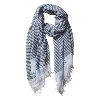 Tiny Stripe Insect Shield Scarf - Black