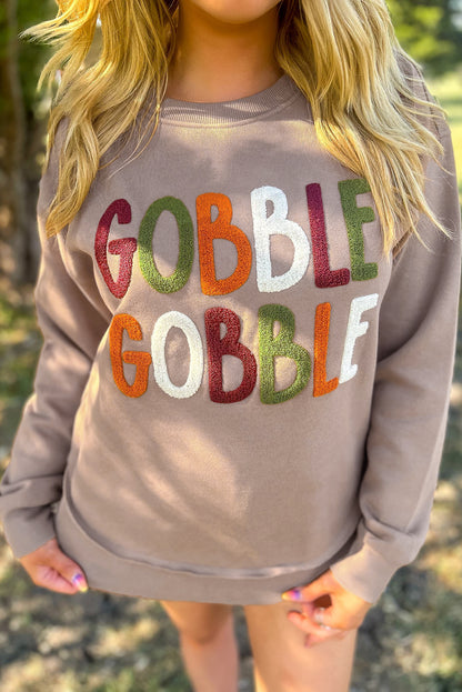 GOBBLE Letter Graphic Thanksgiving Crew