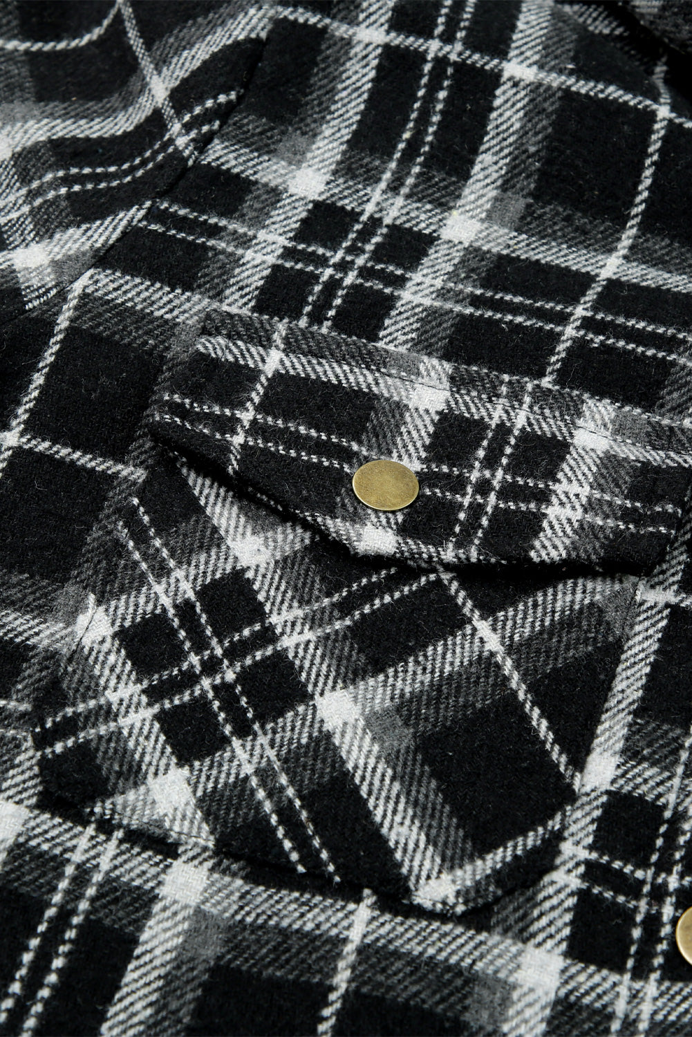 Orange Snap Button Sherpa Lined Hooded Flanne