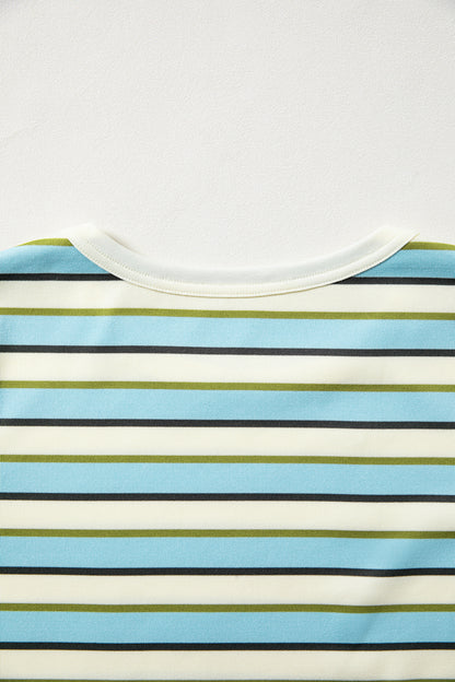 Paisley Multicolor Striped Long Sleeve Top
