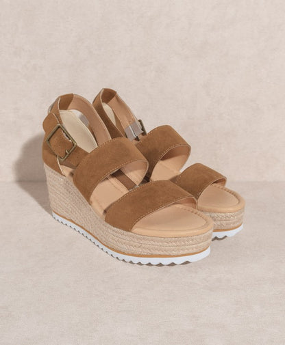 Double Strap Wedge Heel