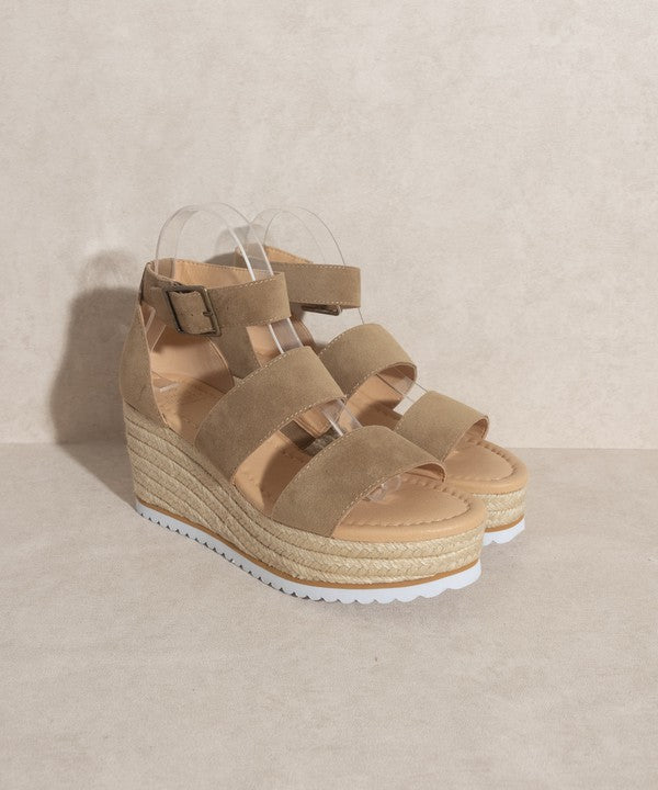 Double Strap Wedge Heel