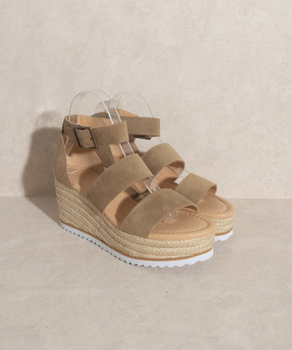 Double Strap Wedge Heel