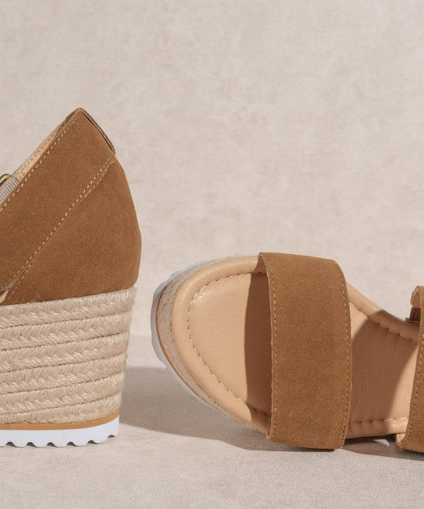 Double Strap Wedge Heel