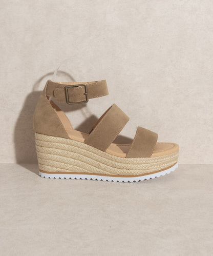 Double Strap Wedge Heel