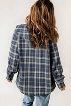 Load image into Gallery viewer, Orange Snap Button Sherpa Lined Hooded Flannel Jacket