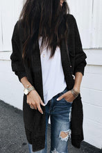 Load image into Gallery viewer, Yellow Knitted Open Front Casual Long Cardigan