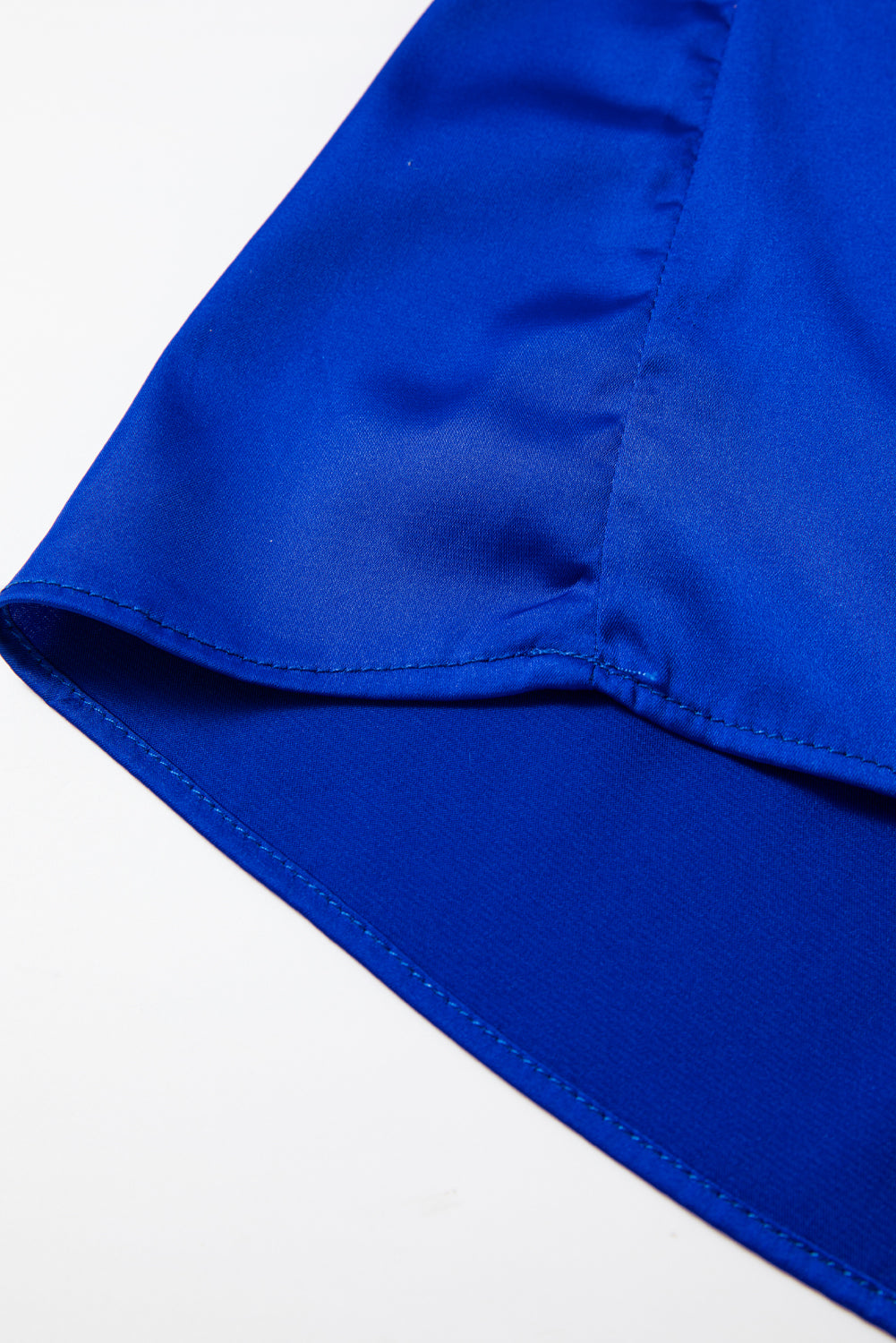 Eden Dark Blue Satin Blouse