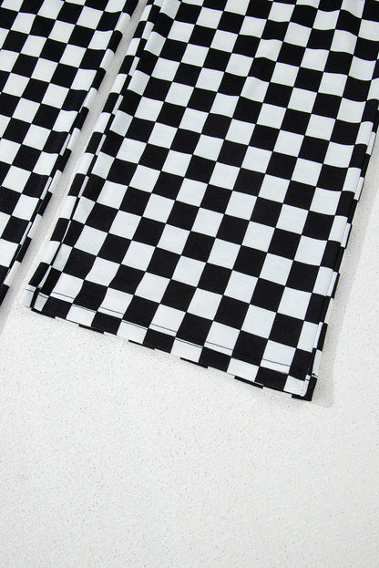 Lilly Black Checkered Lounge Set
