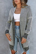 Load image into Gallery viewer, Yellow Knitted Open Front Casual Long Cardigan