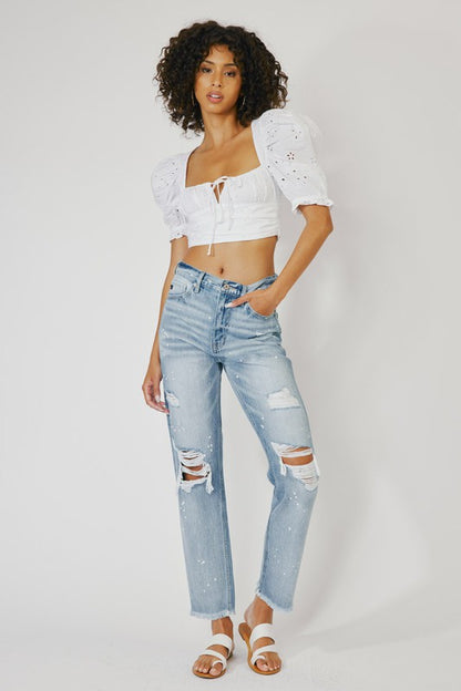 Kancan High Rise Slim Straight Jeans