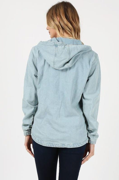 Katie-Ladies Denim Jacket with Hoodies