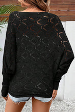 Load image into Gallery viewer, Black Chic Rhombus Knit Dolman Sleeve Sweater