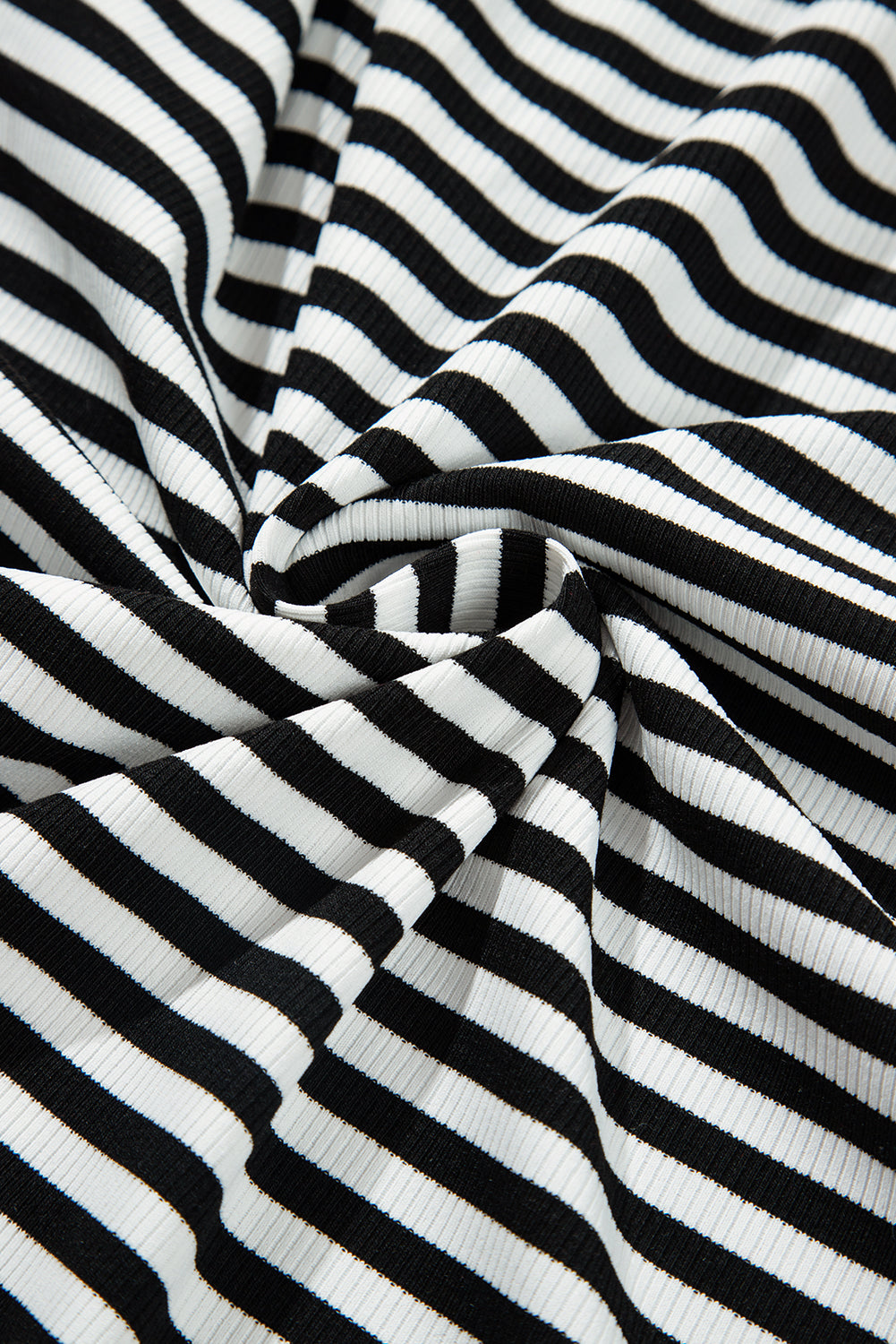 Hillary-Black Stripe Colorblock Top