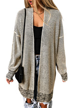 Load image into Gallery viewer, Yellow Knitted Open Front Casual Long Cardigan