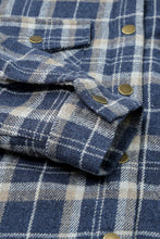 Load image into Gallery viewer, Orange Snap Button Sherpa Lined Hooded Flannel Jacket