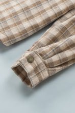 Load image into Gallery viewer, Orange Snap Button Sherpa Lined Hooded Flannel Jacket