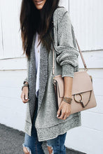 Load image into Gallery viewer, Yellow Knitted Open Front Casual Long Cardigan