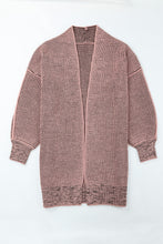 Load image into Gallery viewer, Yellow Knitted Open Front Casual Long Cardigan
