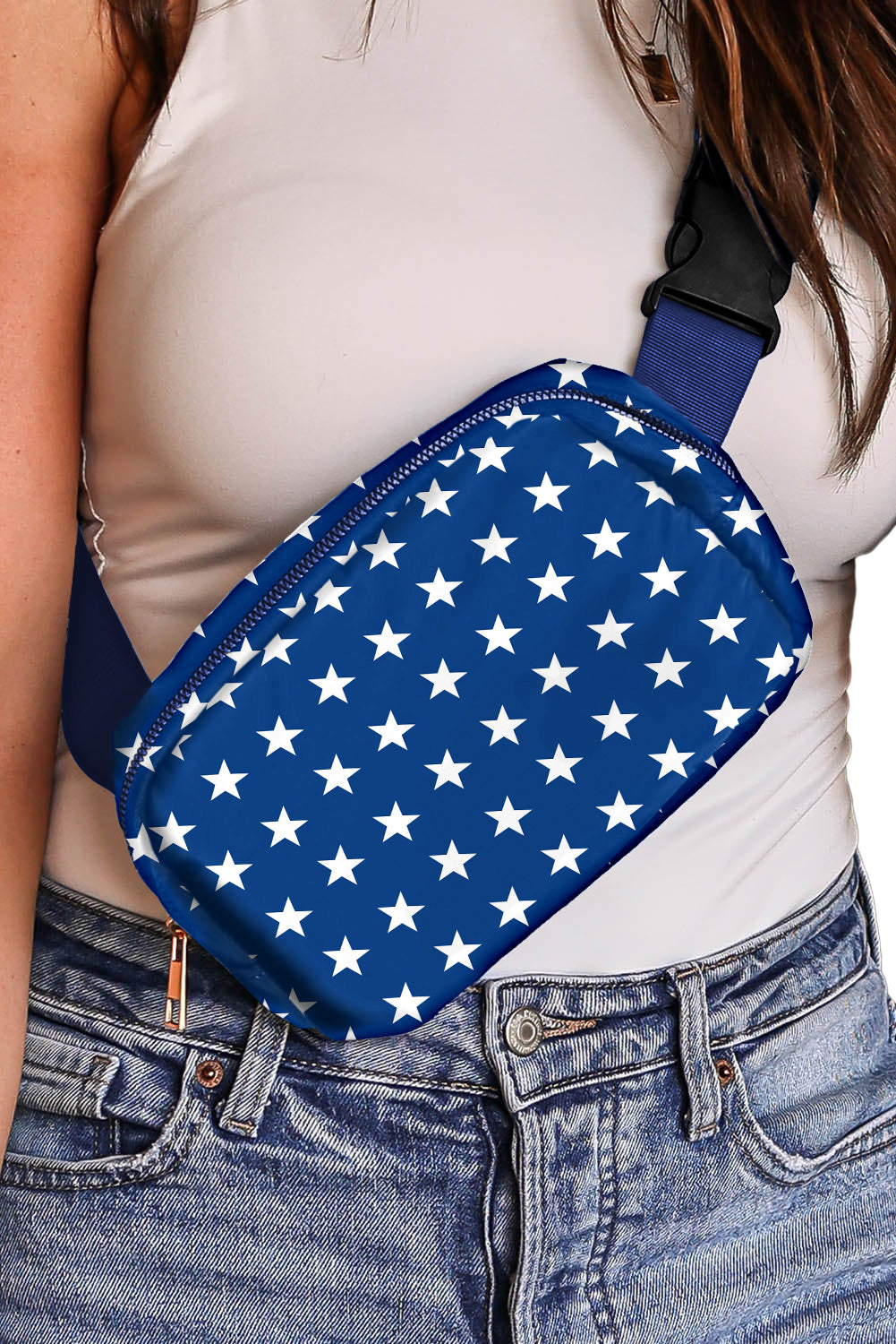 Flag Star Printed Crossbody Bag