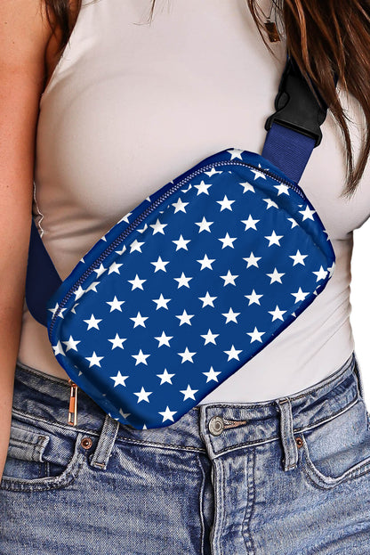 Flag Star Printed Crossbody Bag