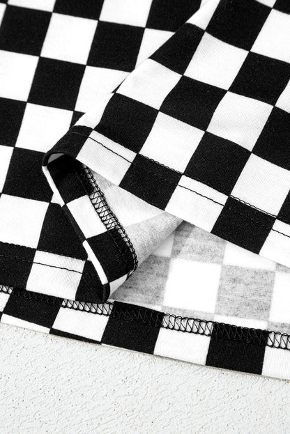 Lilly Black Checkered Lounge Set