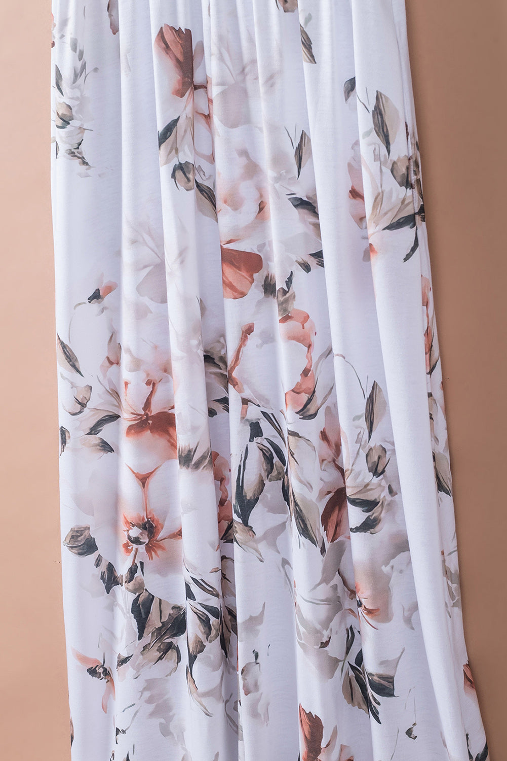 Ashley-Boho Stripes & Floral Print Floor Length Maxi