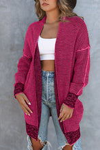 Load image into Gallery viewer, Yellow Knitted Open Front Casual Long Cardigan