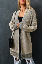 Load image into Gallery viewer, Yellow Knitted Open Front Casual Long Cardigan