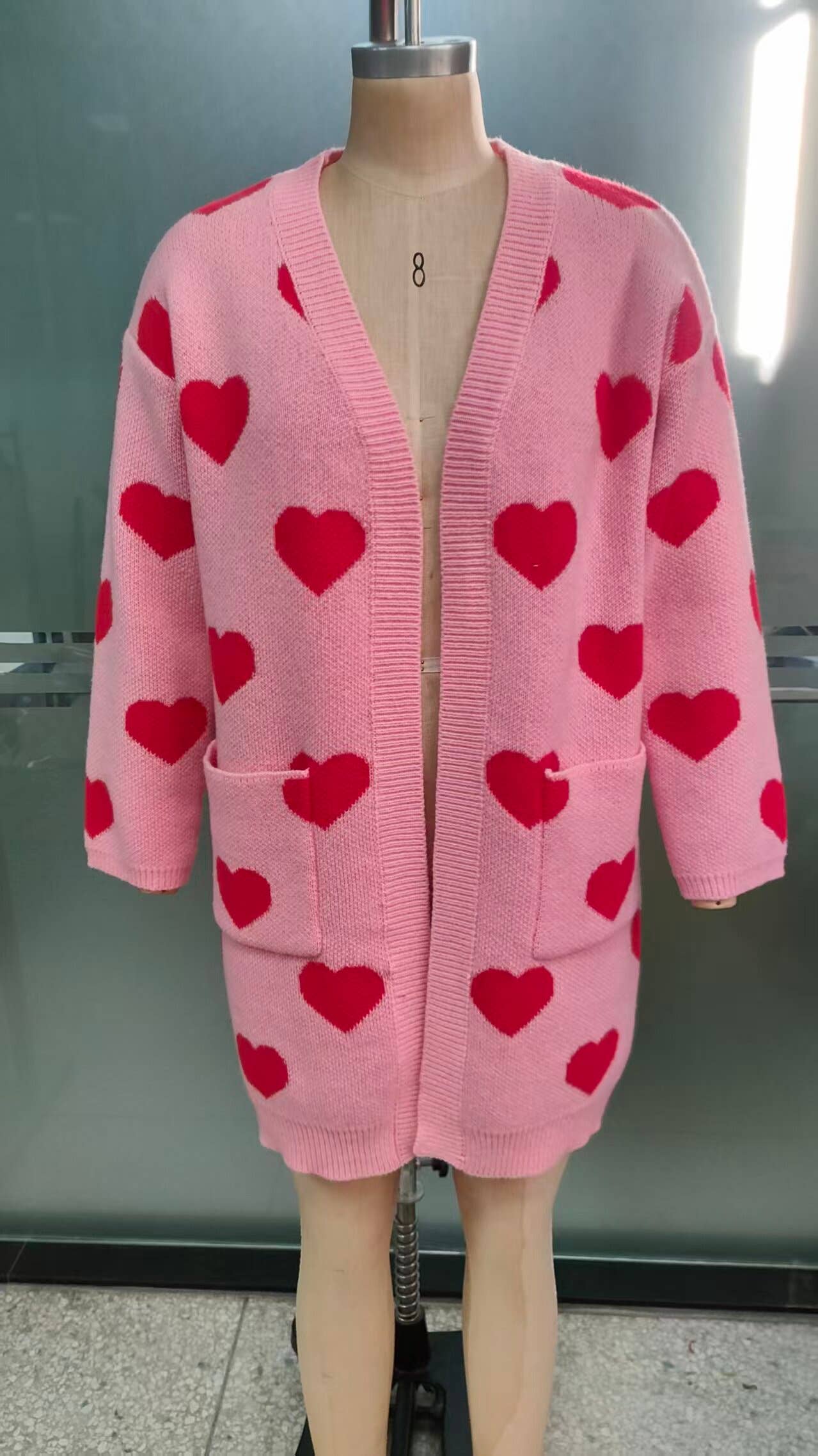 Valentine Heart Long Cardigan