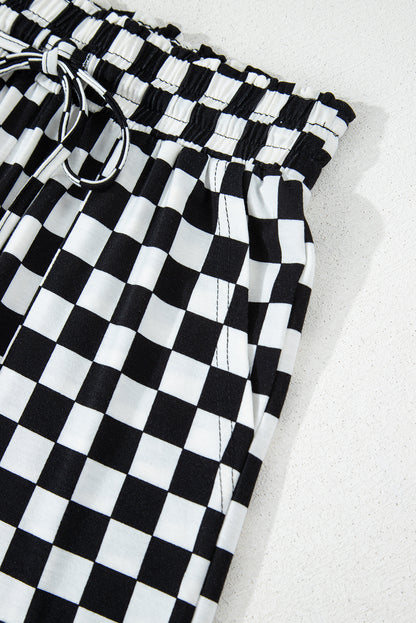 Lilly Black Checkered Lounge Set